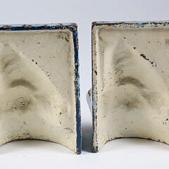 Pair Of Hubley Painted Cast Iron Clipper Ship Bookends