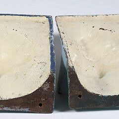 Pair Of Hubley Painted Cast Iron Clipper Ship Bookends