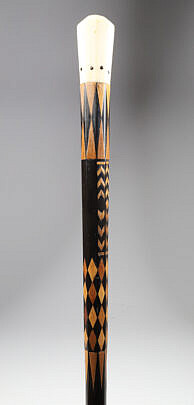 Whaler Made Octagonal Knob Walking Stick, mid 19th Century