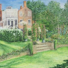 M. Goulding Oil On Canvas Portrait Of 93 Main Street "The William Starbuck House"