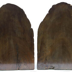 Pair Of Scrimshaw Sperm Whale Teeth Bookends