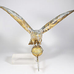 American Gilt Eagle Hollow Body Weathervane, 19th Century