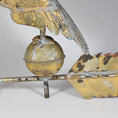 American Gilt Eagle Hollow Body Weathervane, 19th Century