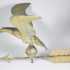 American Gilt Eagle Hollow Body Weathervane, 19th Century