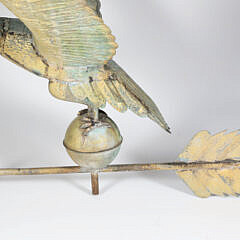 American Gilt Eagle Hollow Body Weathervane, 19th Century