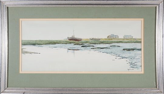 33-3564 Geof Butts Watercolor Marsh Scape A IMG_7411