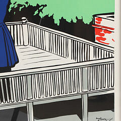 Tony Sarg Color Silk Screen On the Roof Walk