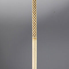 Whaler Made Scribed Knob Grip Walking Stick, mid 19th Century