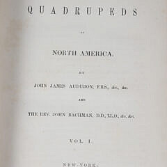 “The Quadrupeds of North America”,  John James Audubon and Rev. John Bachman in 3 Volumes