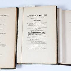 Three Fishing Related Leather Bound Books, 19th Century