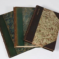 Three Fishing Related Leather Bound Books, 19th Century