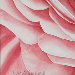 Michele R. Lavalette (French, 20th Century) Watercolor “Peony Cluster”