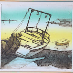 Janet Ball Limited Edition Lithograph “Fishing Boat, 83”