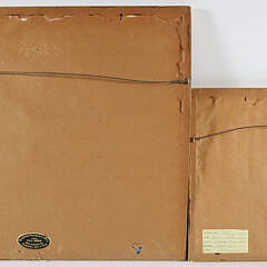 Group Of Two Jerry Carl Watercolors On Paper “Moor Fog Small” and “Moor Fog Larger Than Small”