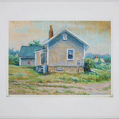 Pat Gardner Pastel On Paper "Hummock Pond House"