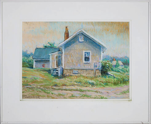 Pat Gardner Pastel On Paper "Hummock Pond House"