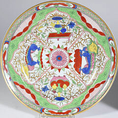 Pair of Early 19th Century English Chinese Export Style Twin Animal Plates