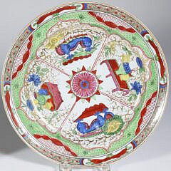 Pair of Early 19th Century English Chinese Export Style Twin Animal Plates