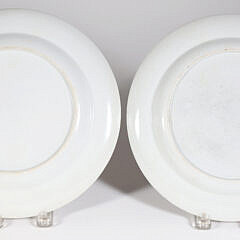 Pair of Early 19th Century English Chinese Export Style Twin Animal Plates