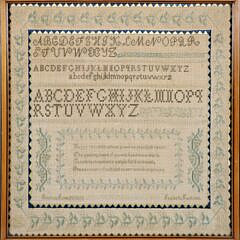 Boston School Girl Sampler By Isabella Jackson June 29 1826