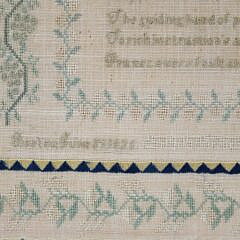 Boston School Girl Sampler Wrought by Isabella Jackson, June 29, 1826