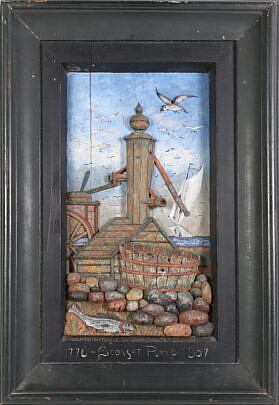 Rare 1912 James Walter Folger Carved And Painted Nantucket Folk Art Plaque