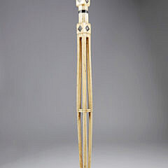 Whaler Made Architectural Walking Stick 19th Century
