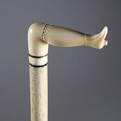 Whaler Made “Naughty Nellie” Cane, 19th Century