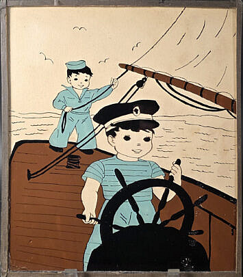 4214-955 Reverse Painting on Glass A