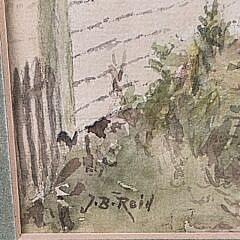 Scarce Jane Brewster Reid Nantucket Watercolor on Paper, “Sconset Lane”