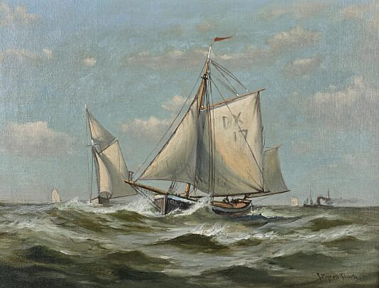 4217-955 Myron Clark Oil Painting A