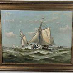 C. Myron Clark Oil on Canvas Maritime Painting