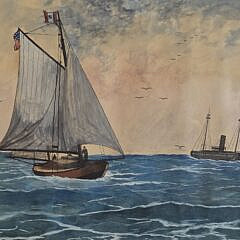 4218-955 Nantucket Shoals Watercolor A