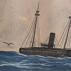 Antique American Watercolor on Paper, “Nantucket Shoals”, Painting