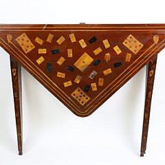 Dutch Marquetry Folding Gate Leg Card Table, circa 1800