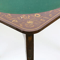 Dutch Marquetry Folding Gate Leg Card Table, circa 1800