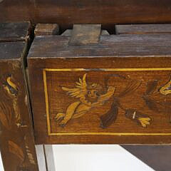 Dutch Marquetry Folding Gate Leg Card Table, circa 1800