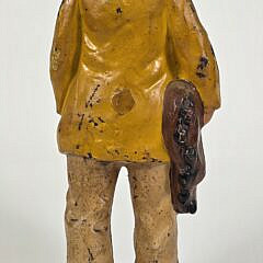 Antique Cast Iron Figural Large Old Salt Doorstop, circa 1920s