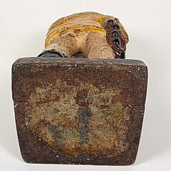 Antique Cast Iron Figural Large Old Salt Doorstop, circa 1920s