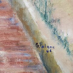 G. Folger Nantucket Oil on Canvas, “Martins Lane”, Painting
