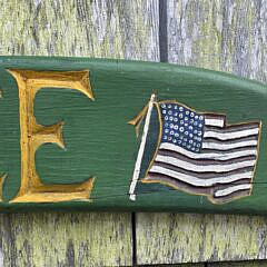 Antique Carved and Painted, “Jenny Lee”, Ships Quarterboard Plaque