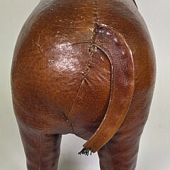 Vintage Dmitri Omersa Abercrombie & Fitch Leather Elephant Ottoman, 20th century