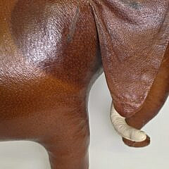 Vintage Dmitri Omersa Abercrombie & Fitch Leather Elephant Ottoman, 20th century