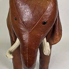 Vintage Dmitri Omersa Abercrombie & Fitch Leather Elephant Ottoman, 20th century