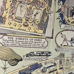 Vintage Tony Sarg Birds Eye View Pictorial Chicago Worlds Fair Chromolithograph Map, circa 1933