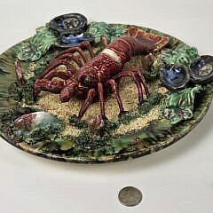 4233-955 Majolica Lobster Plate A