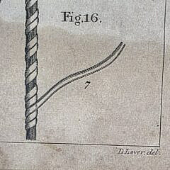 Two Antique Naval Maritime Colored Lithographs, “Bending the Foresail”, and, “Splicing”