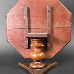 Antique Multiwood Inlaid Octagonal Salesman Sample Tilt Top Table, 19th Century