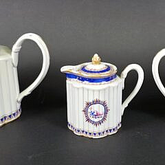 Antique Samson Porcelain Three Piece Coffee Set, 19th century