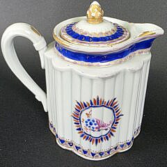 Antique Samson Porcelain Three Piece Coffee Set, 19th century